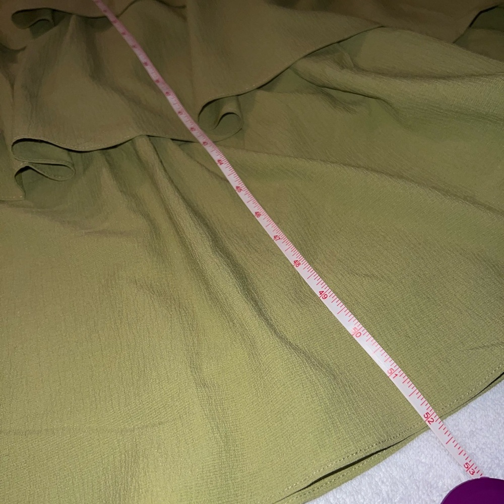 Veiled Collection raneem tiered ruffle maxi dress in cypress green - Picture 9 of 9